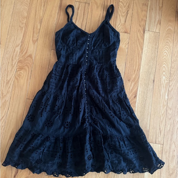Topshop Dresses & Skirts - Topshop Black Eyelet Midi Sundress